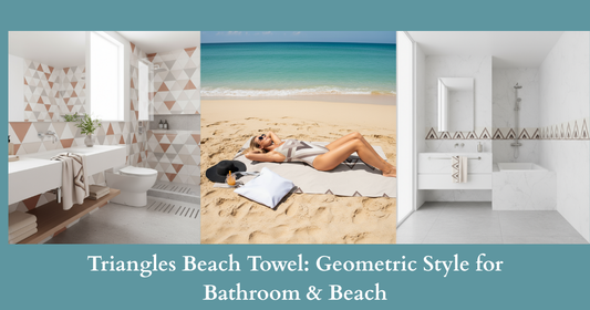 Triangles Beach Towel: Geometric Style for Bathroom & Beach
