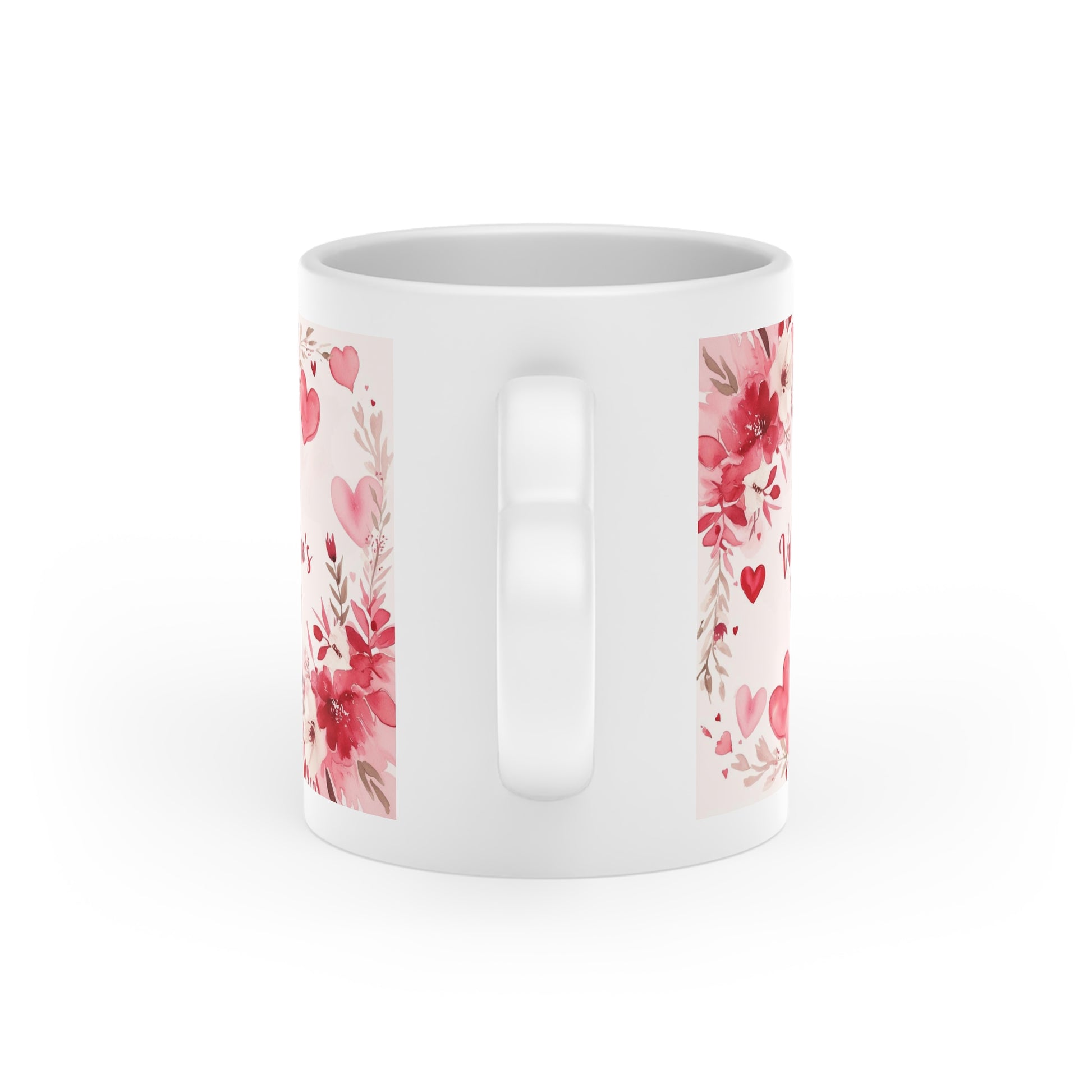 Show your love with this romantic heart-shaped mug. Perfect Valentine's Day gift for loved ones. Beautiful design, quality ceramic. Express your love!