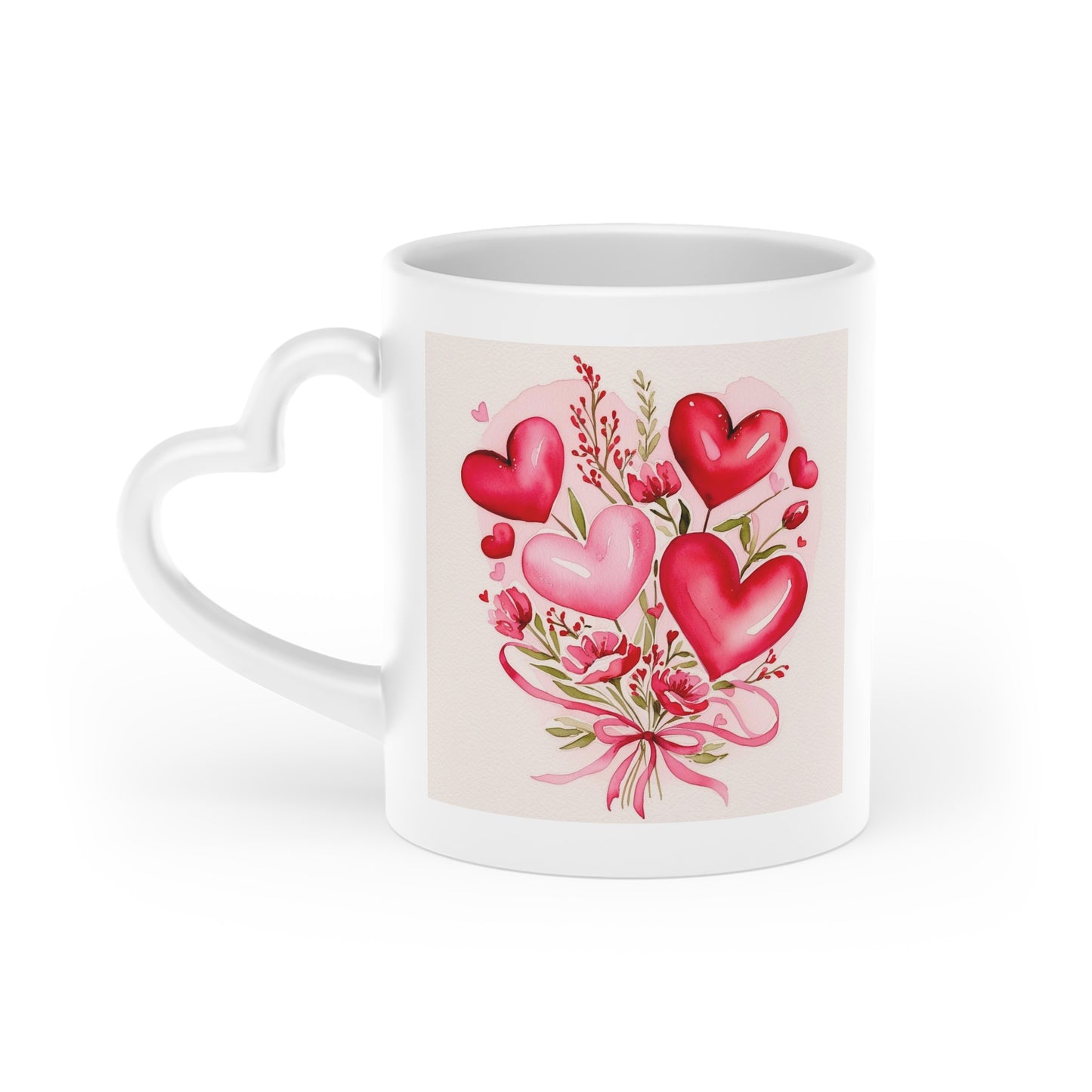 Heart-Shaped Coffee Mug - Valentine's Gift | Free Fashion
