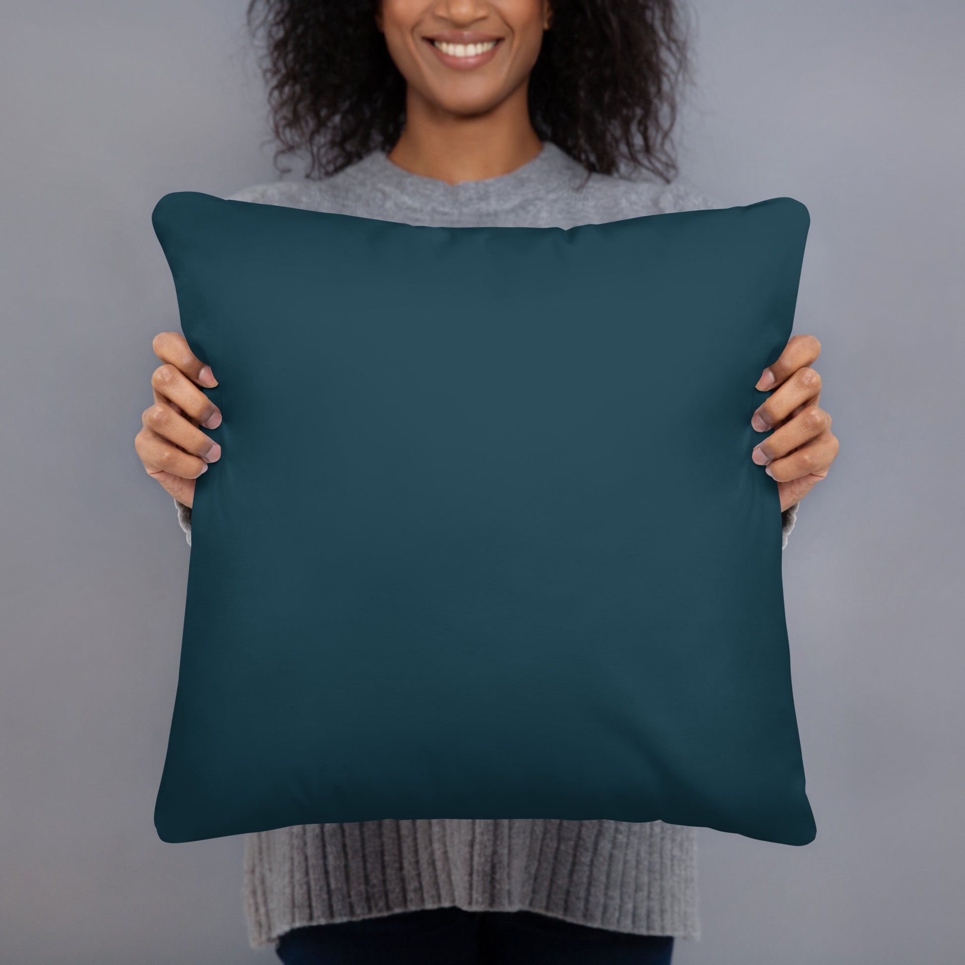 dark green and gold basic pillow