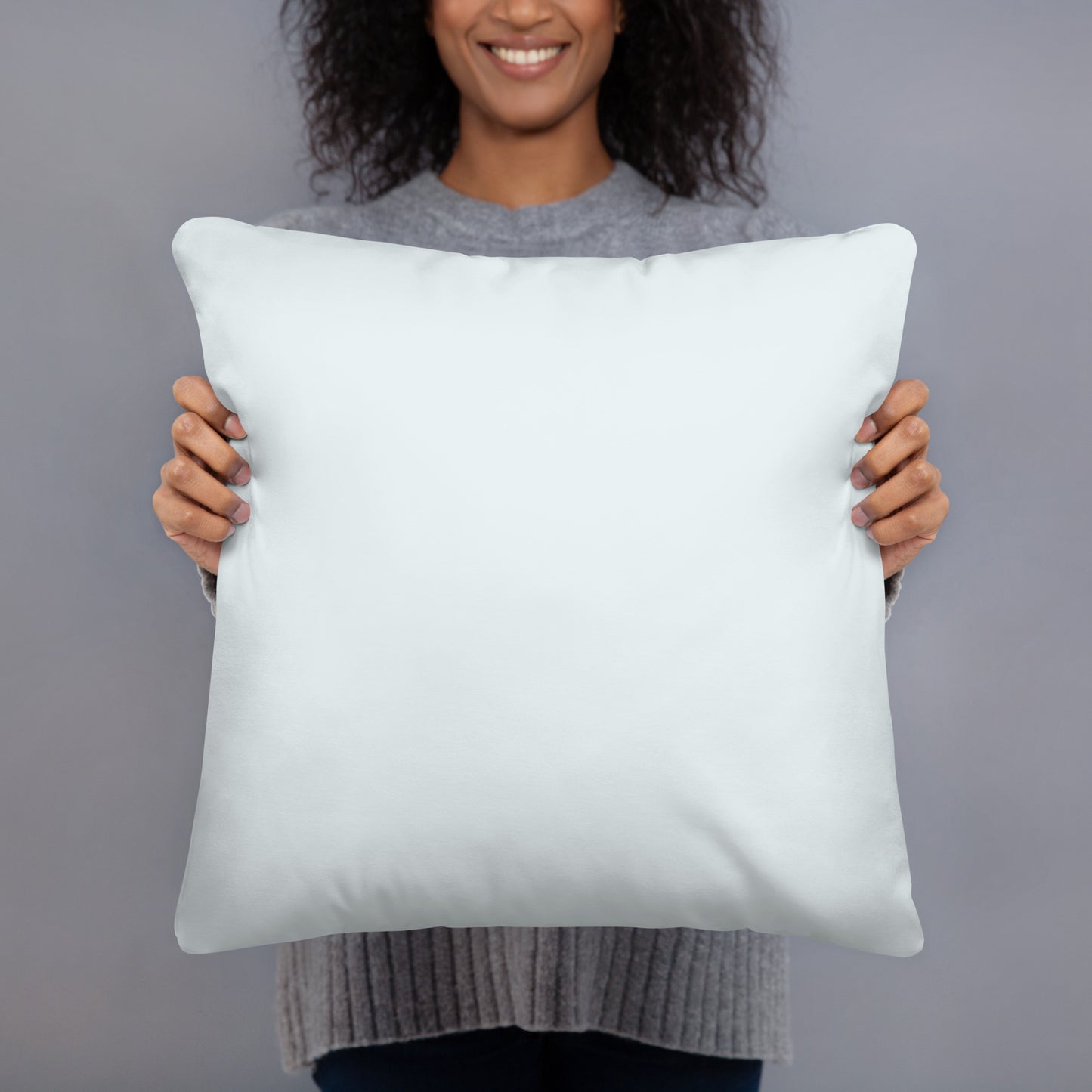 Winter Hearts Pillow - Decorative Christmas Throw Pillow