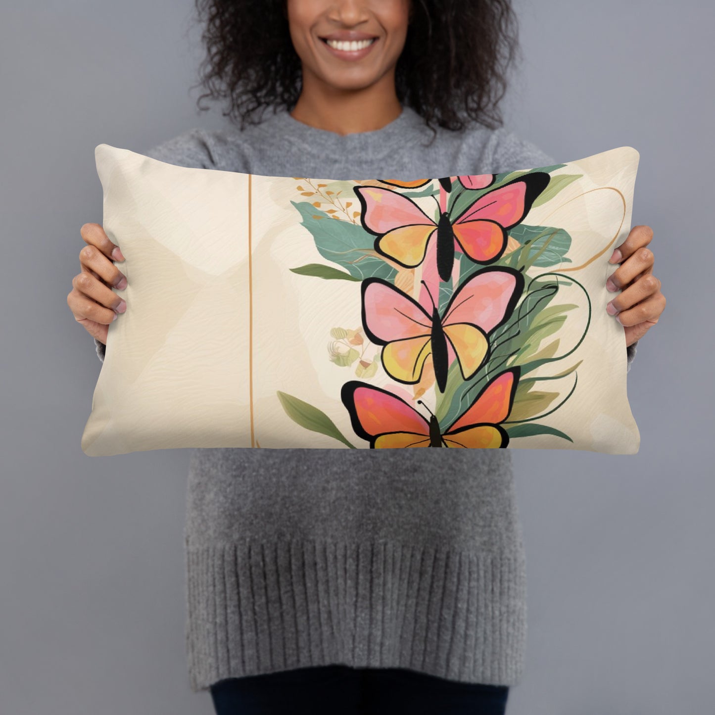 Colorful Butterflies Pillow - Decorative Throw Pillow