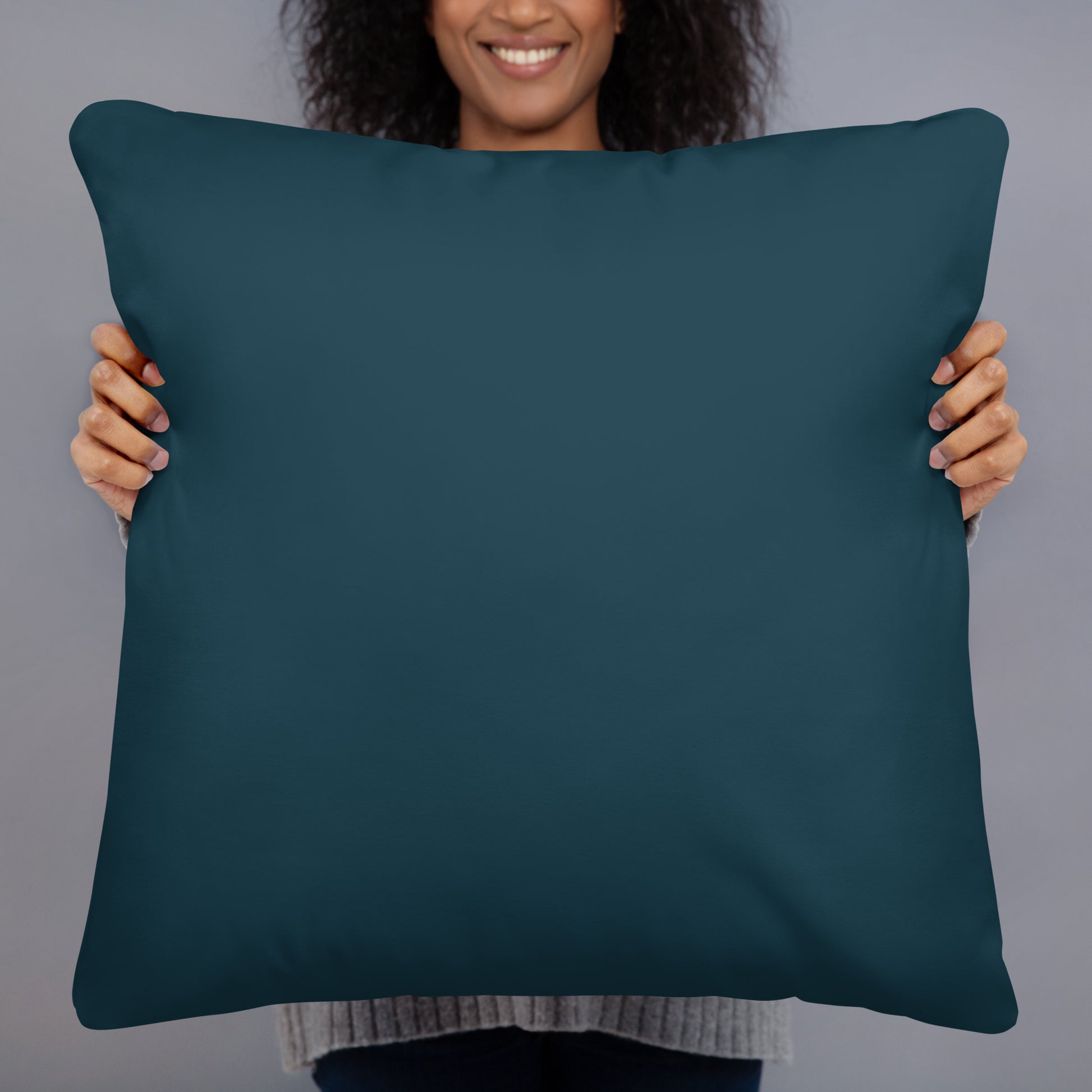 dark green and gold basic pillow