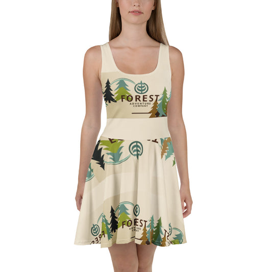 Forest Lovers Skater Dress - Nature Inspired Women's Dress