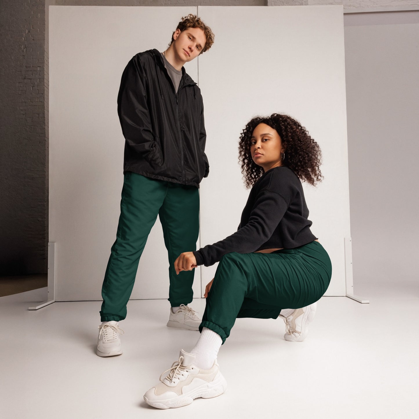 Dark Green Track Pants