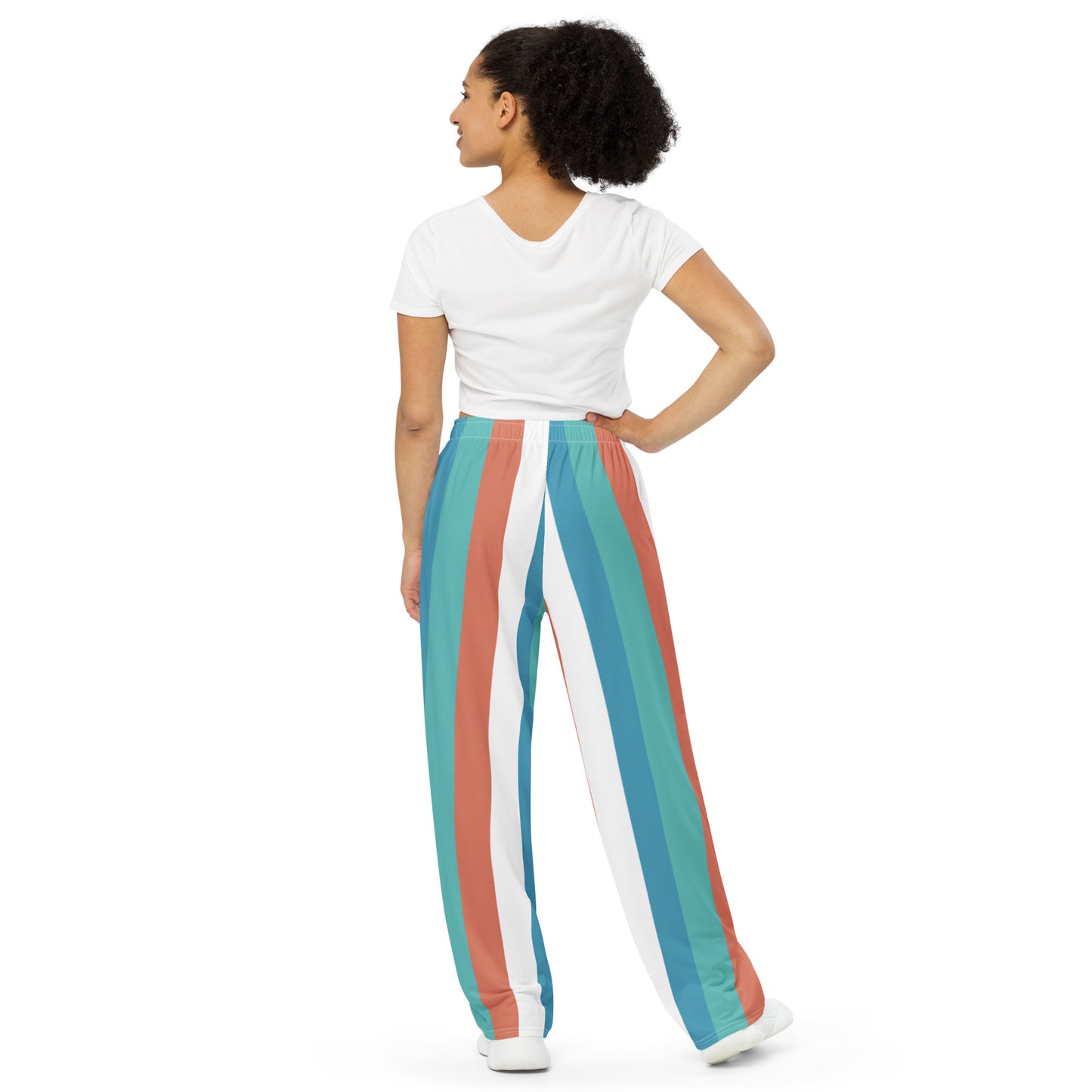 Bold Stripe Wide-Leg Pants