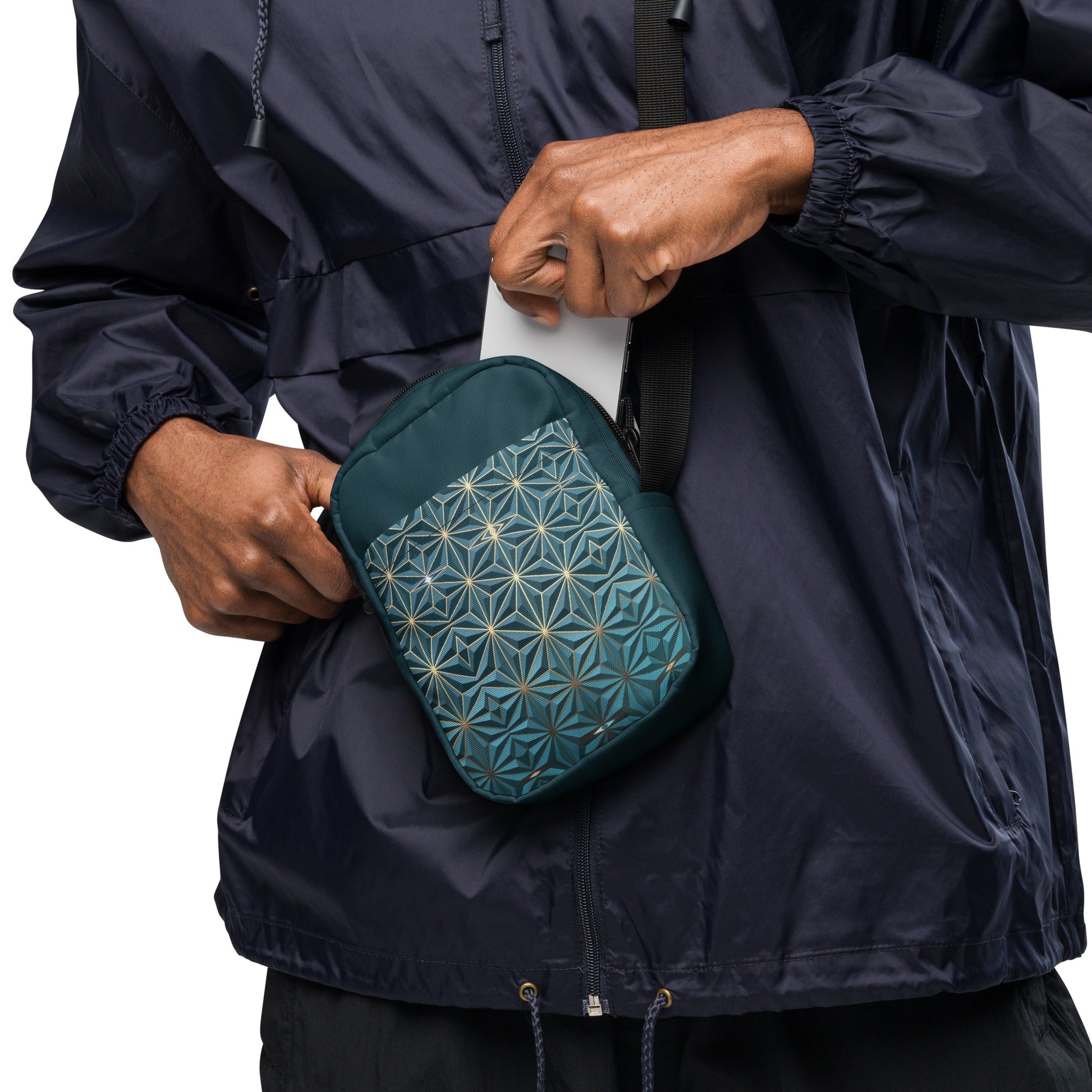 Utility crossbody bag Dark Geometry