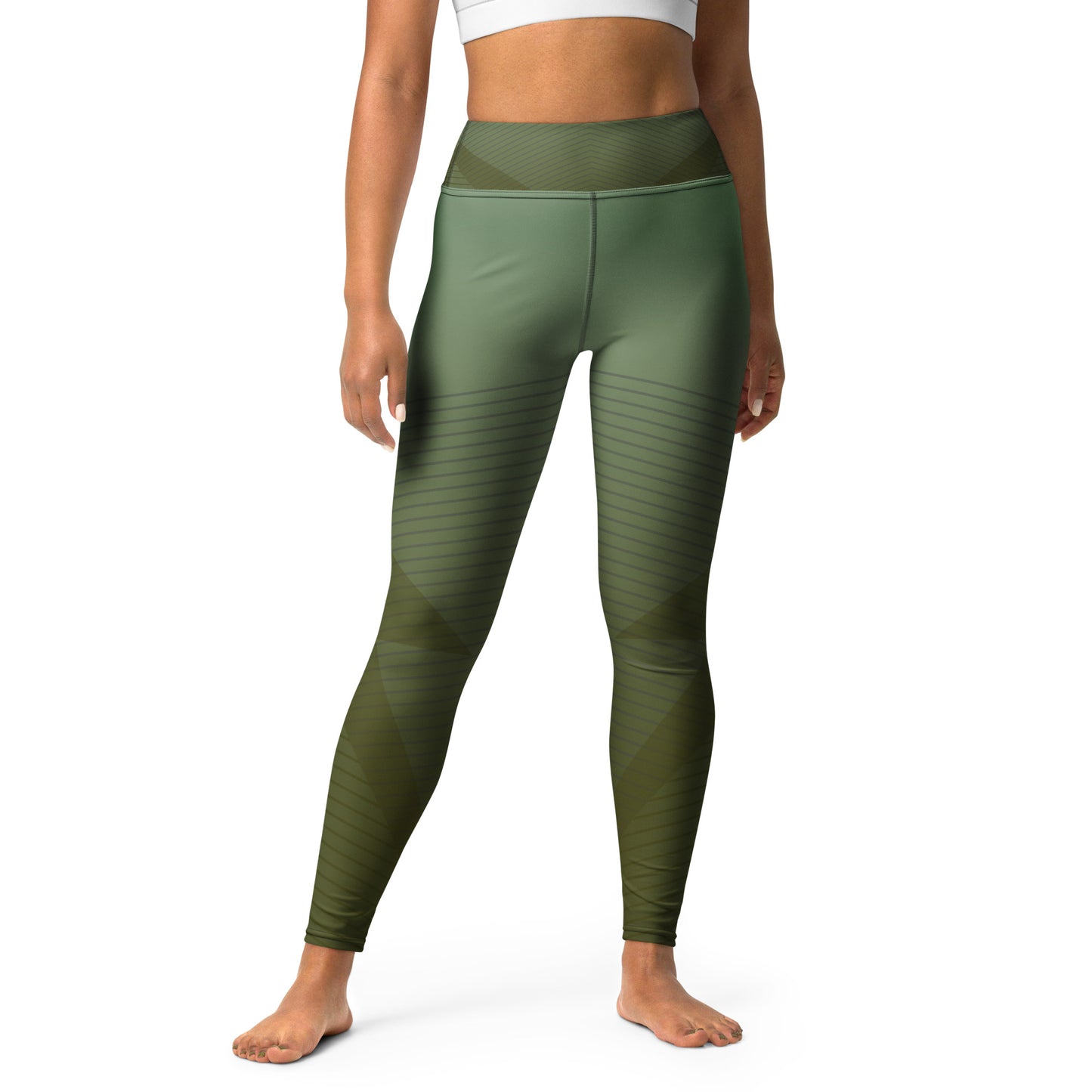 Green Yoga Leggings - High-Waisted Athletic Pants