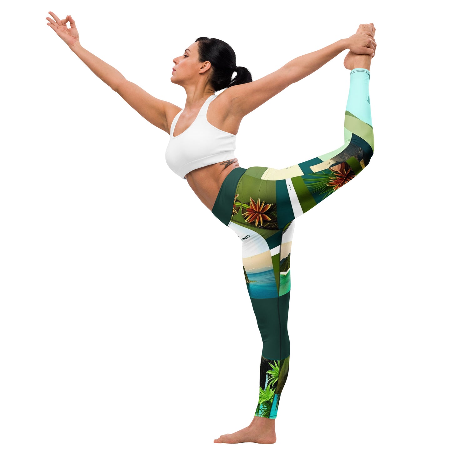 Tropical Yoga Leggings - Vibrant Activewear