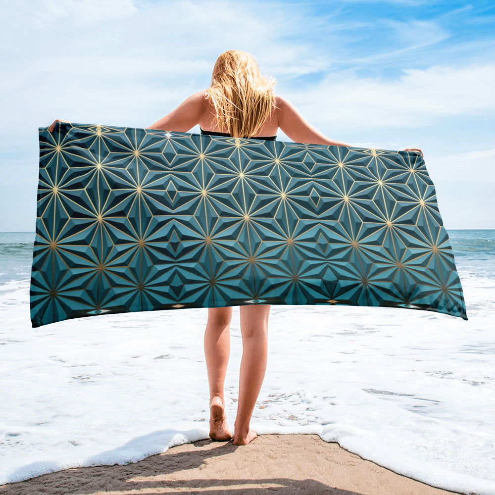 Dark Green & Gold Towel