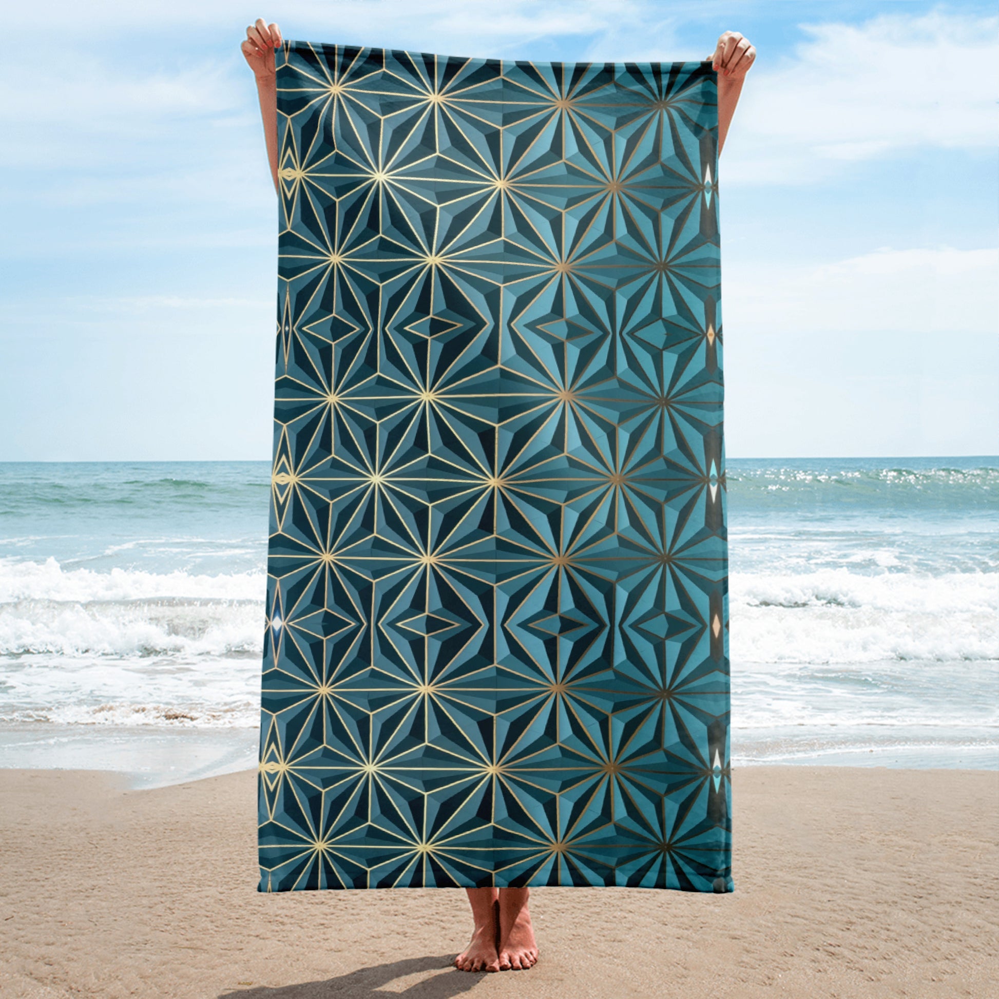 Dark Green & Gold Towel
