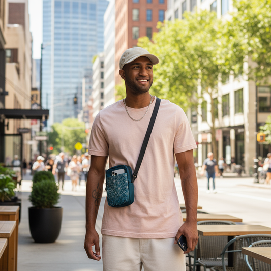 Dark Geometry Crossbody Bag - Man Lifestyle