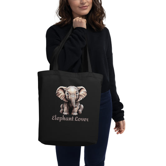 Elephant Lover Eco Tote Bag - Sustainable Wildlife Shopping Bag