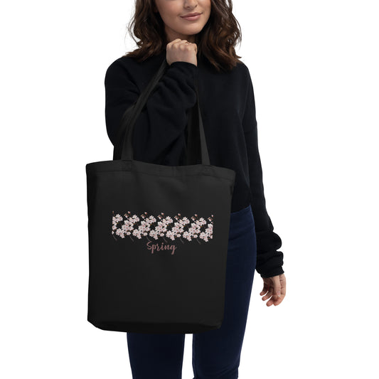 Cherry Blossom Eco Tote Bag - Sustainable Floral Shopping Bag
