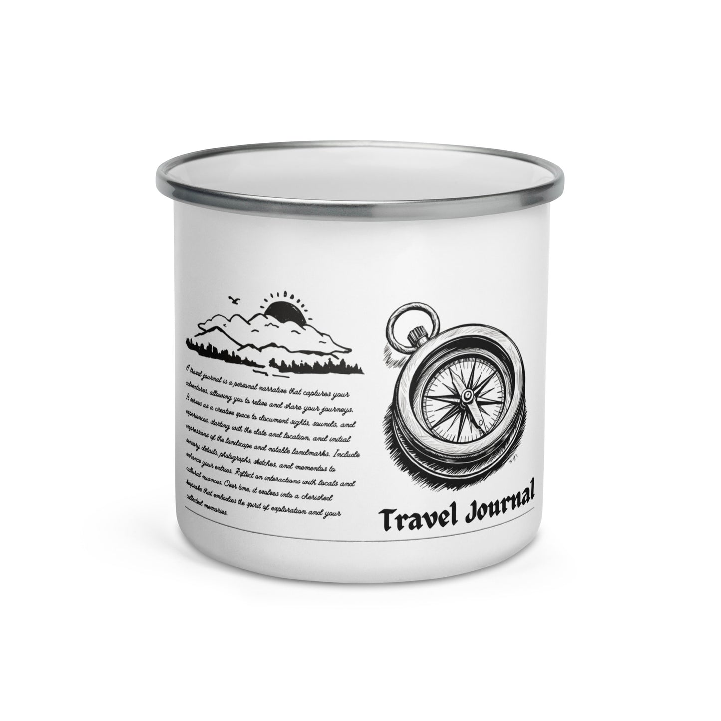 Mountains Enamel Mug - Outdoor Camping Coffee Mug