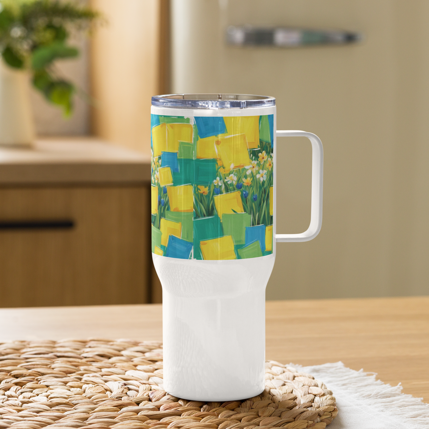 Travel mug with a handle Spring