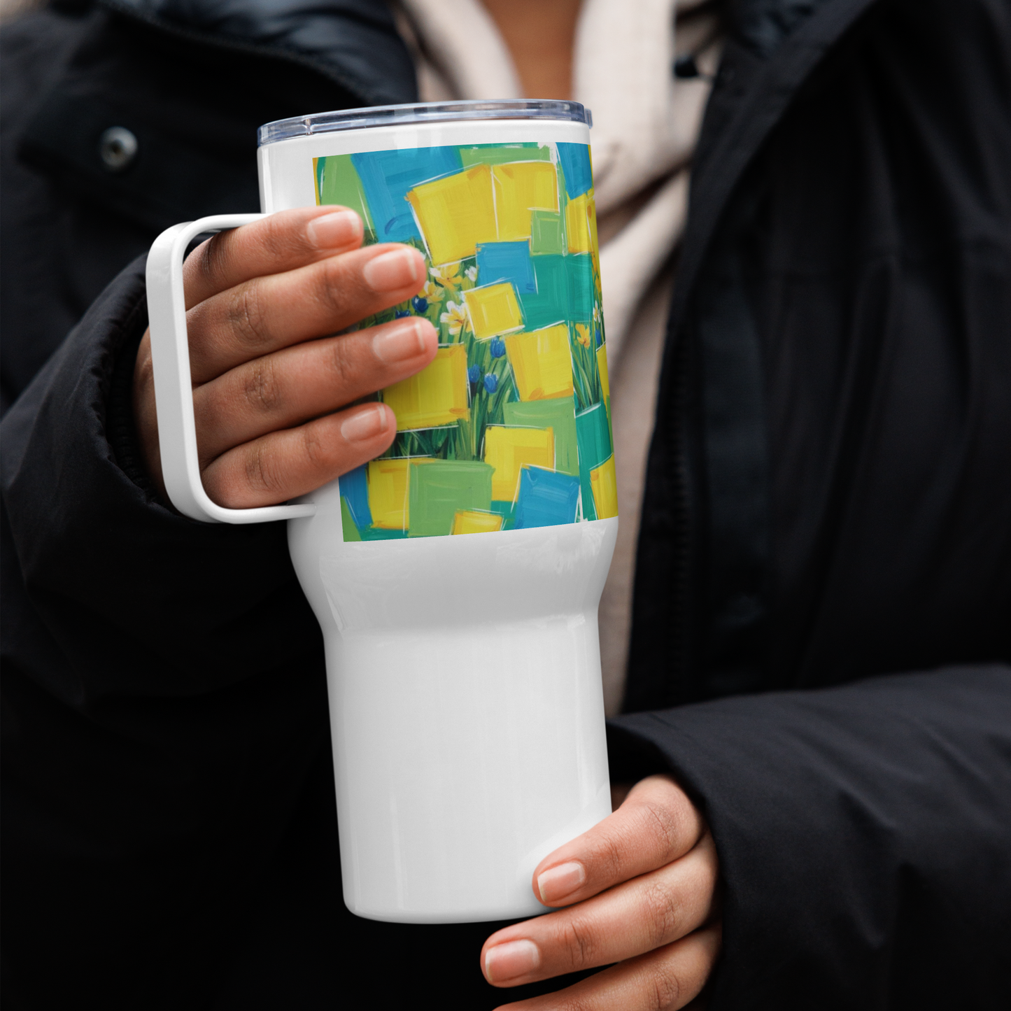 Travel mug with a handle Spring