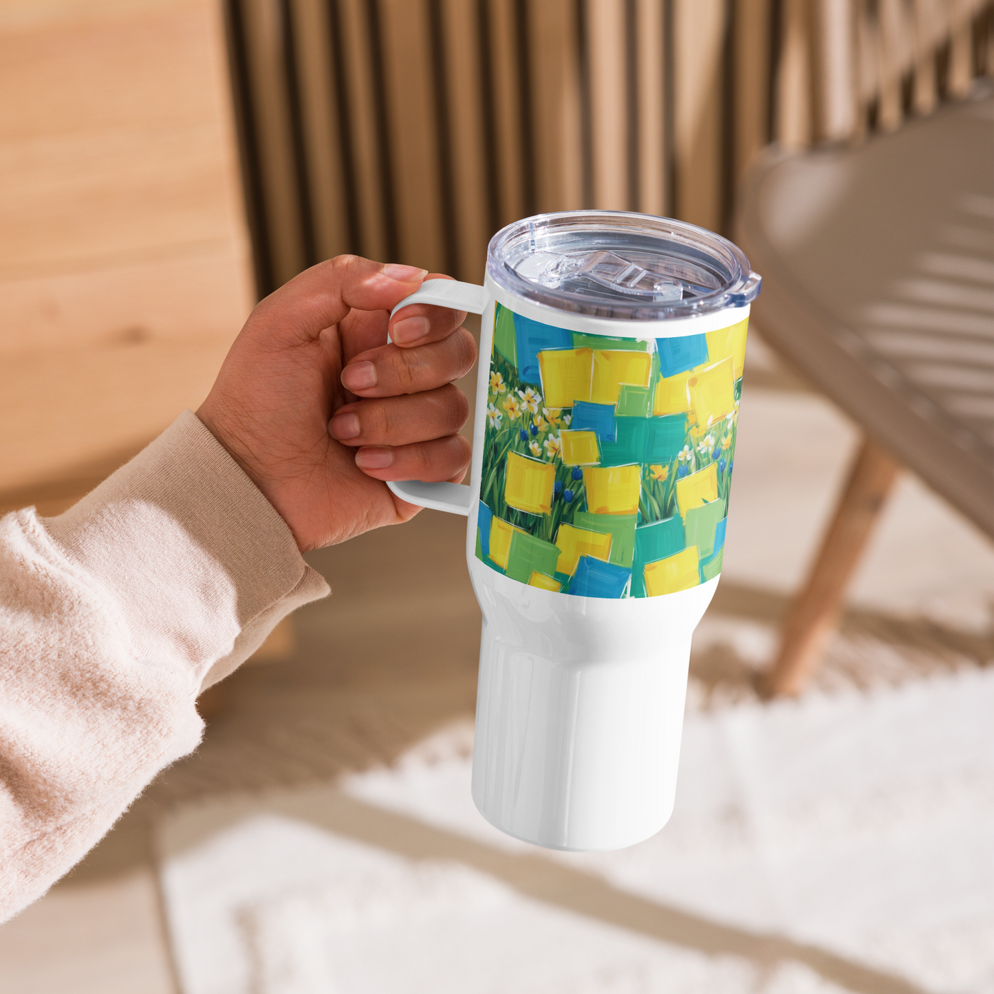 Travel mug with a handle Spring