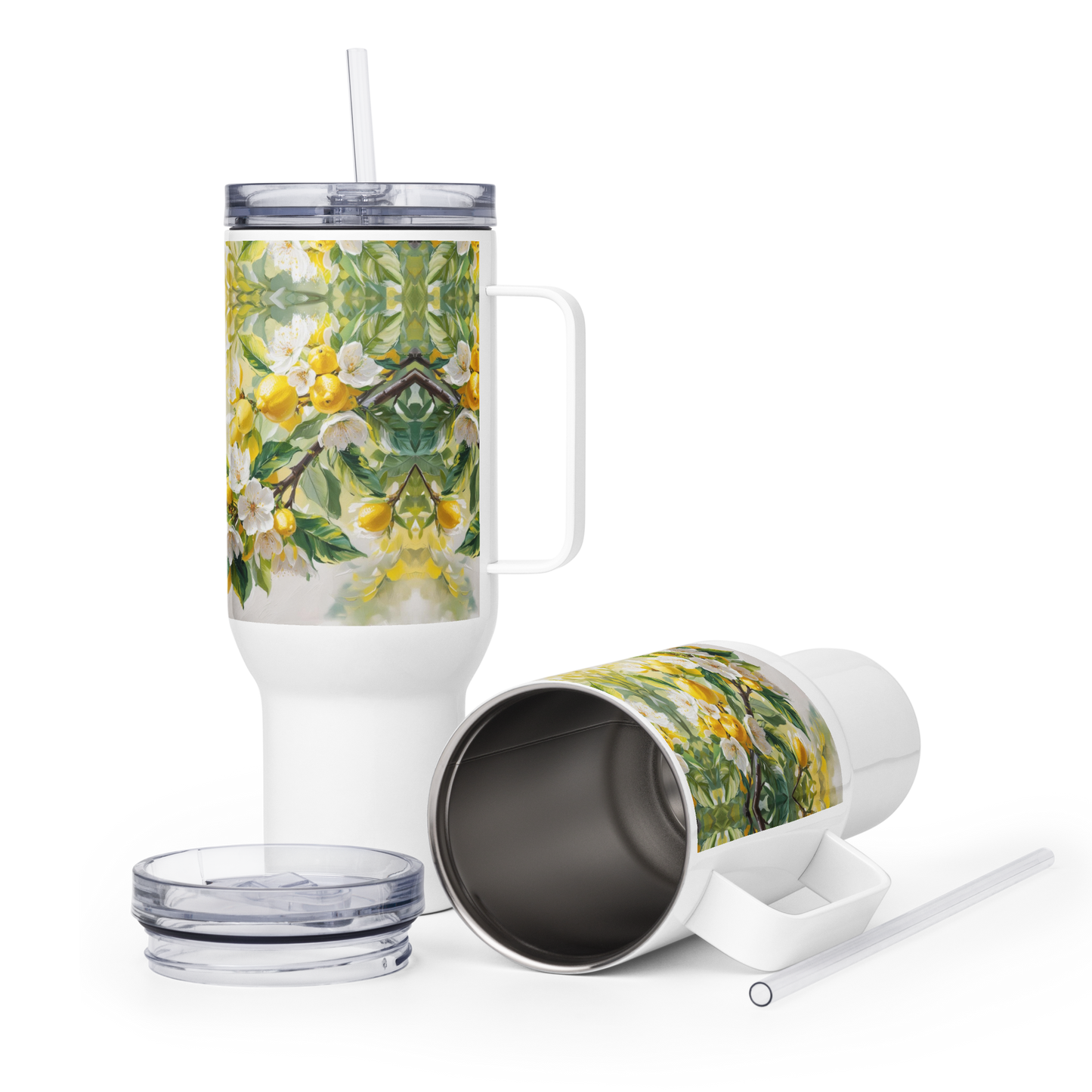 Travel mug with a handle Citrus
