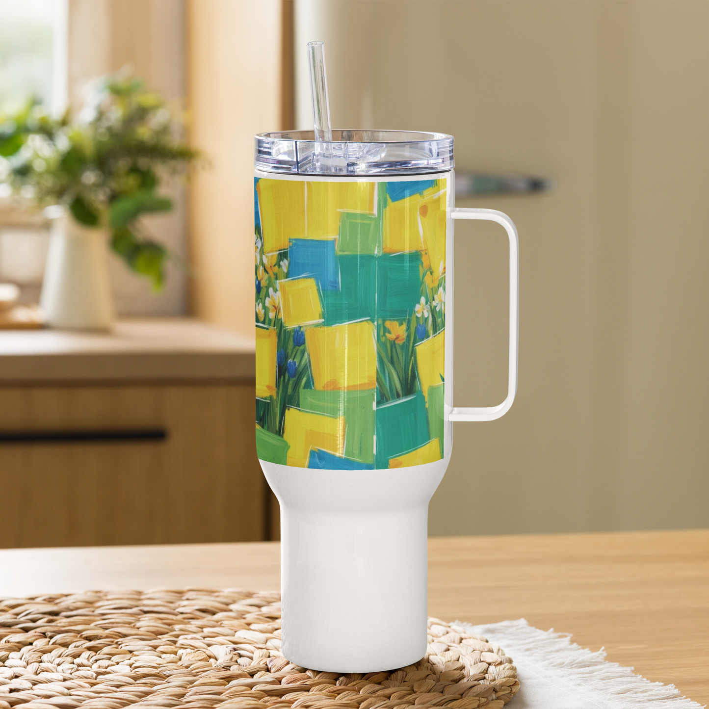 Travel mug with a handle Spring