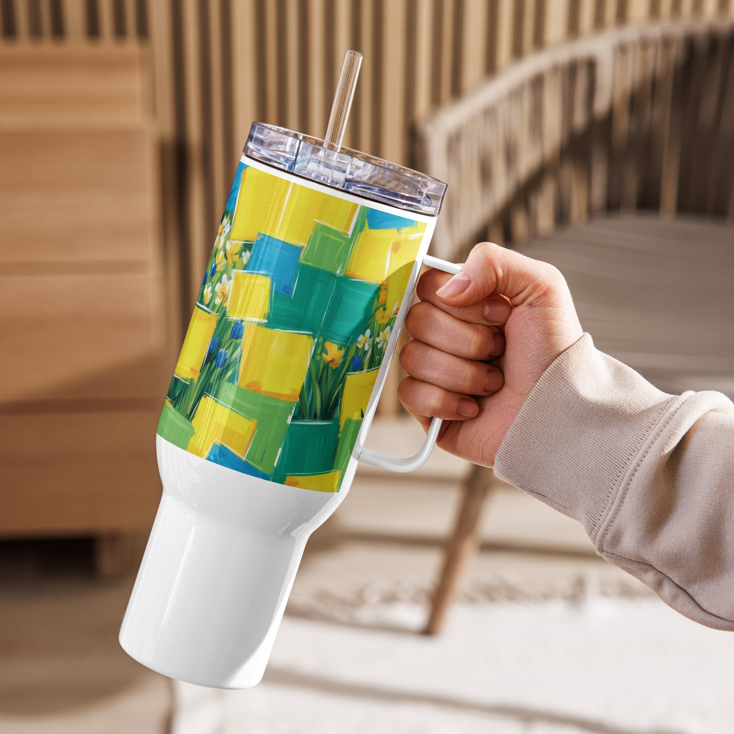 Travel mug with a handle Spring