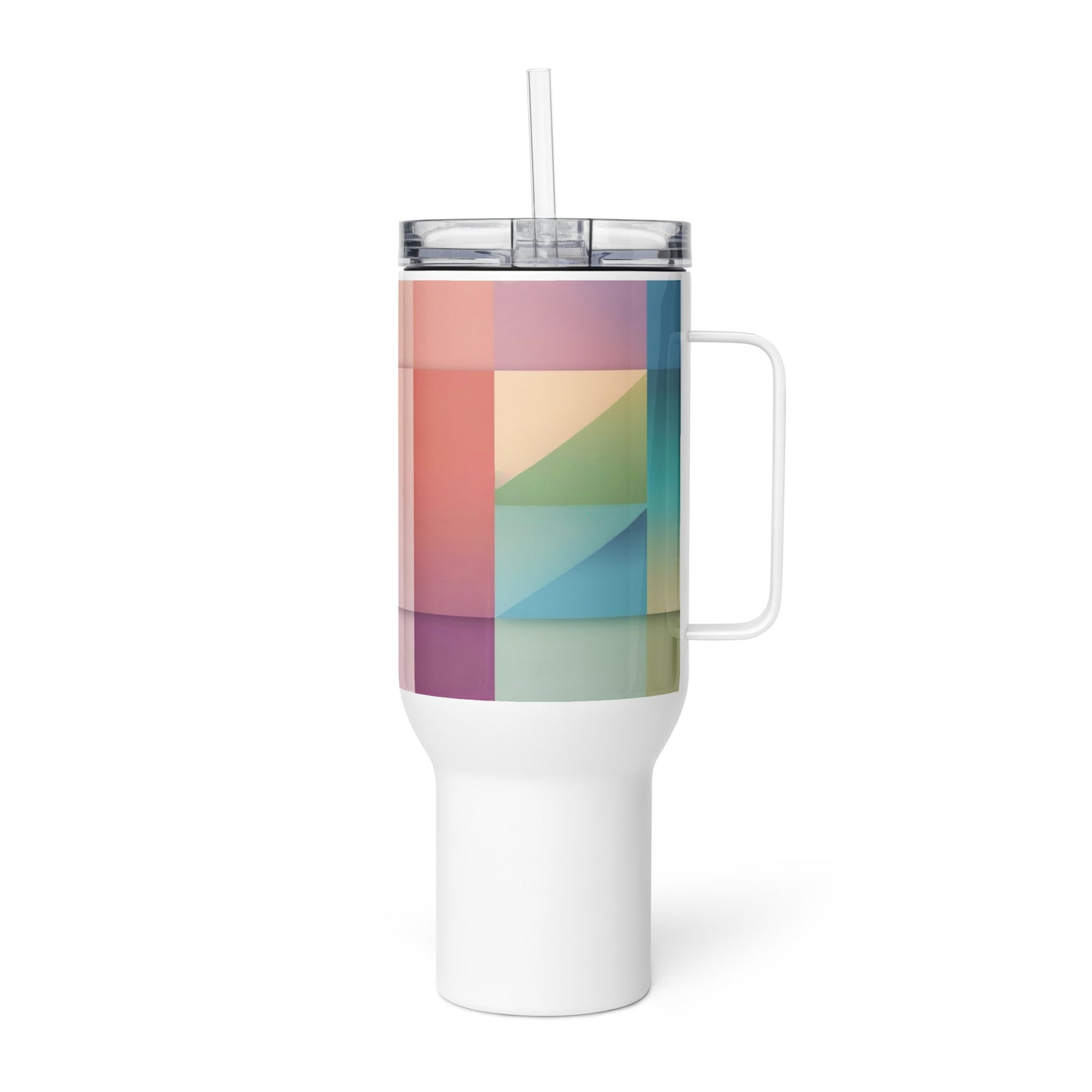 Colorful Travel Mug with Handle - Insulated Stainless Steel | Free Fashion Spirit