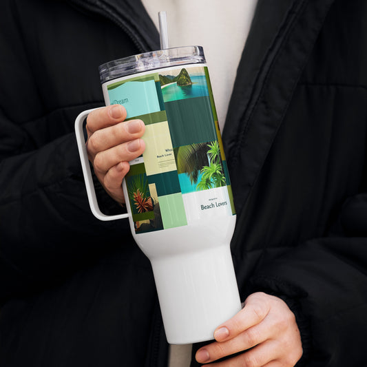 Travel Mug with Handle Jungle - Tropical Adventure Coffee Cup