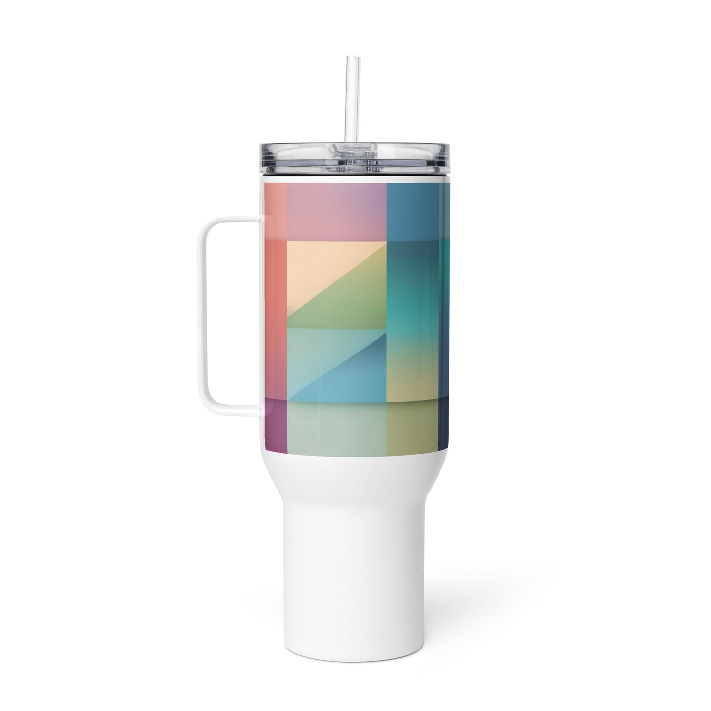 Colorful Travel Mug with Handle - Insulated Stainless Steel | Free Fashion Spirit