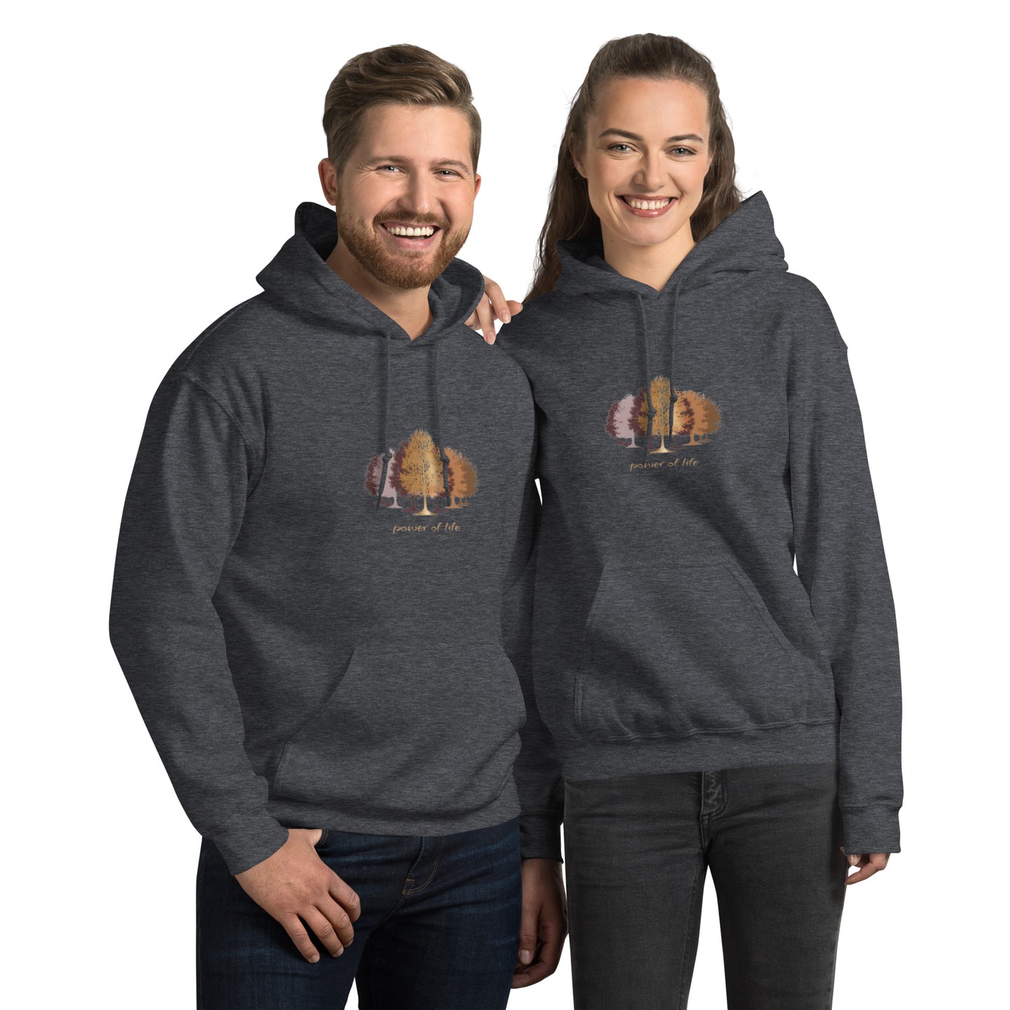 grey hoodie with trees