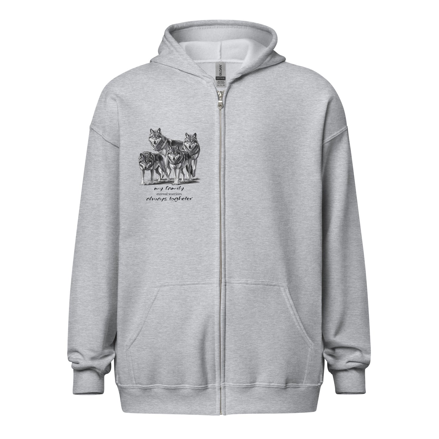 Wolfs heavy blend zip hoodie