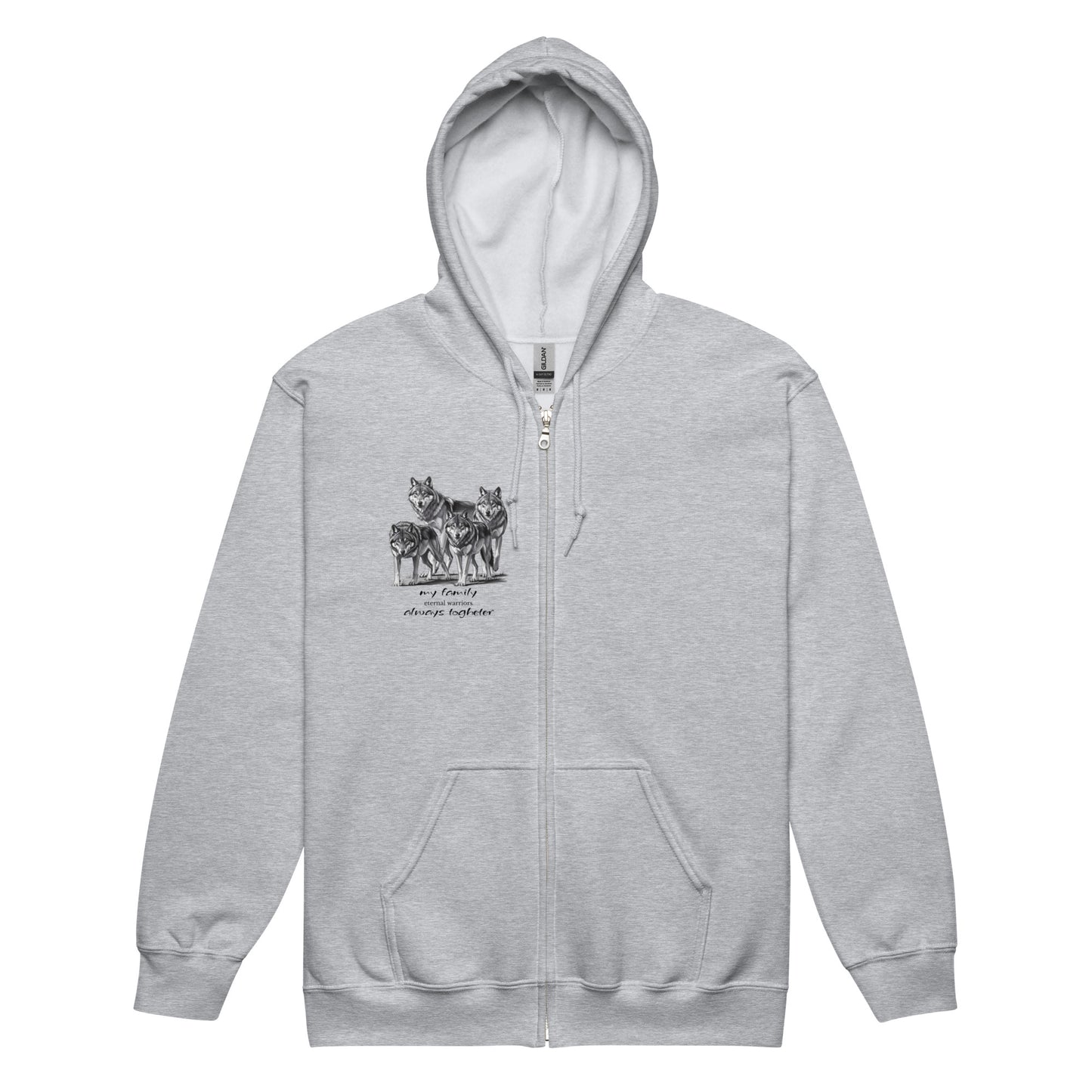 Wolfs heavy blend zip hoodie