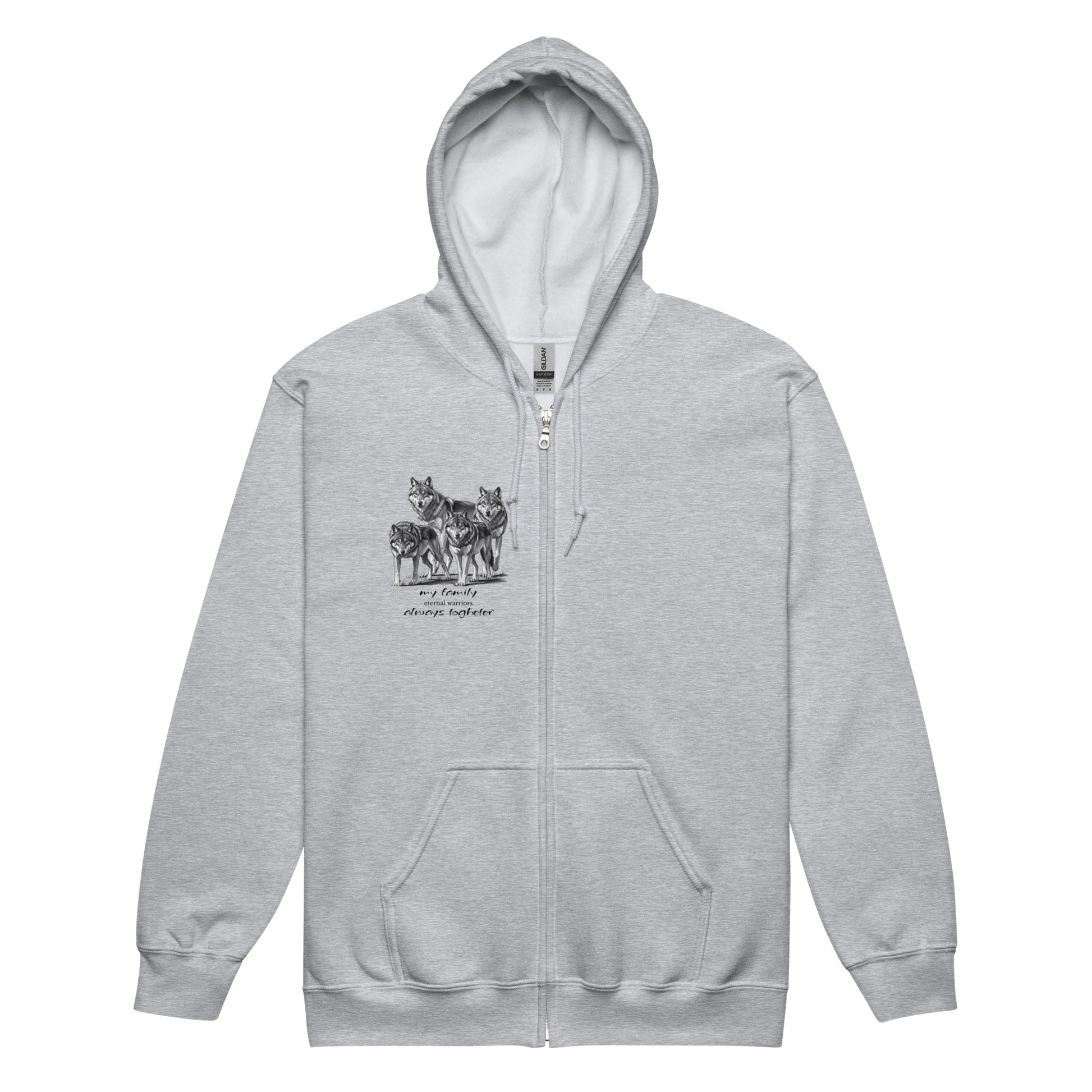 Wolfs heavy blend zip hoodie