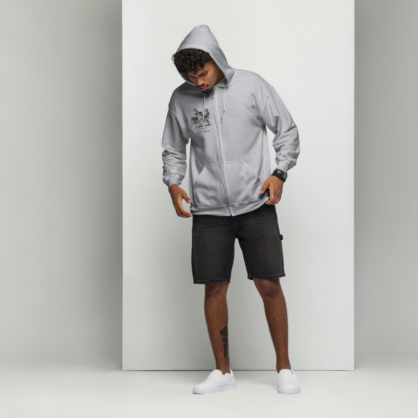 Wolfs heavy blend zip hoodie