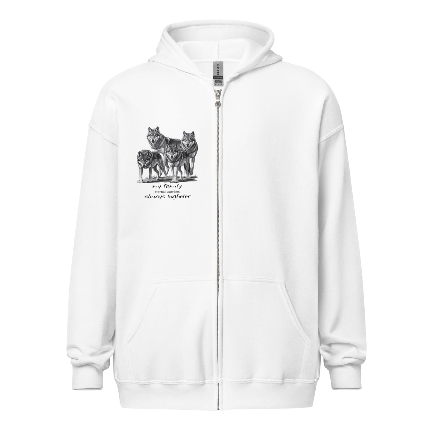 Wolfs heavy blend zip hoodie