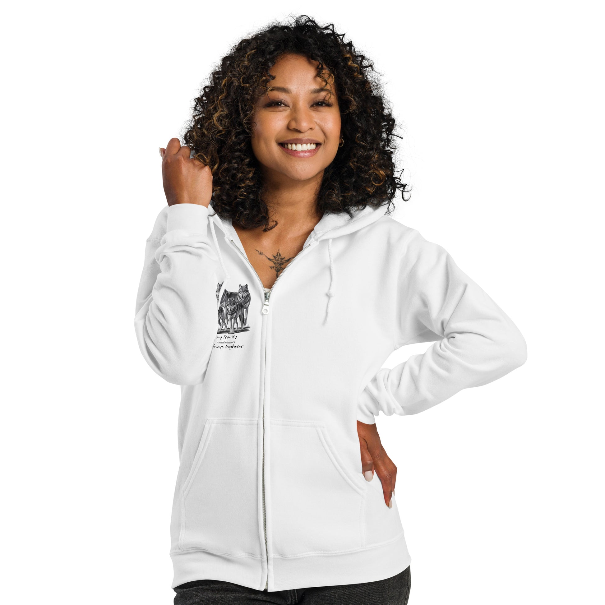 Wolfs heavy blend zip hoodie