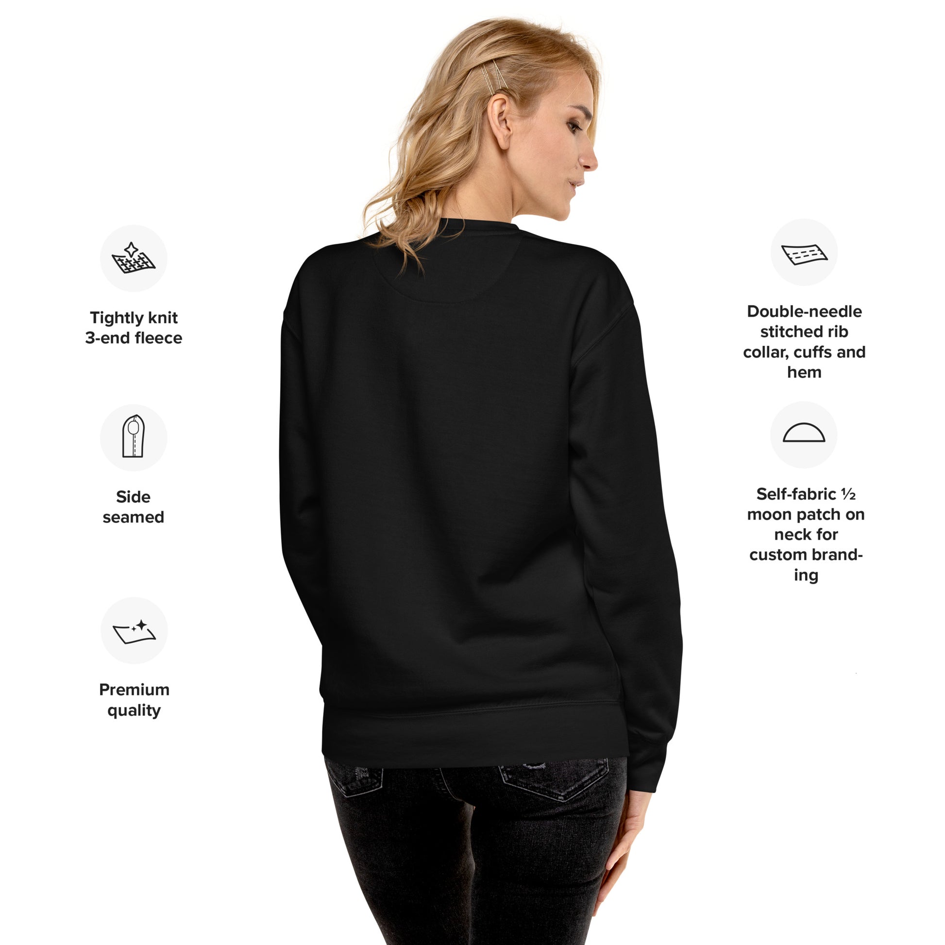 Cute Cat Unisex Premium Sweatshirt - Adorable Feline Design