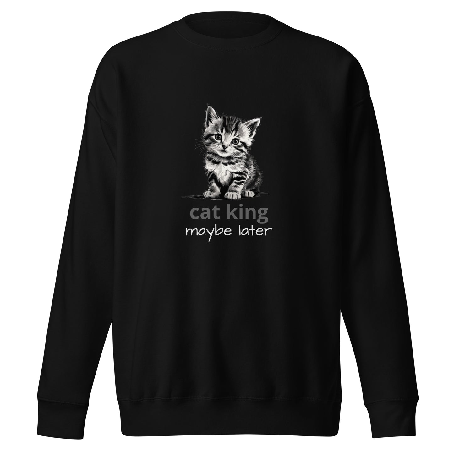 Cute Cat Unisex Premium Sweatshirt - Adorable Feline Design