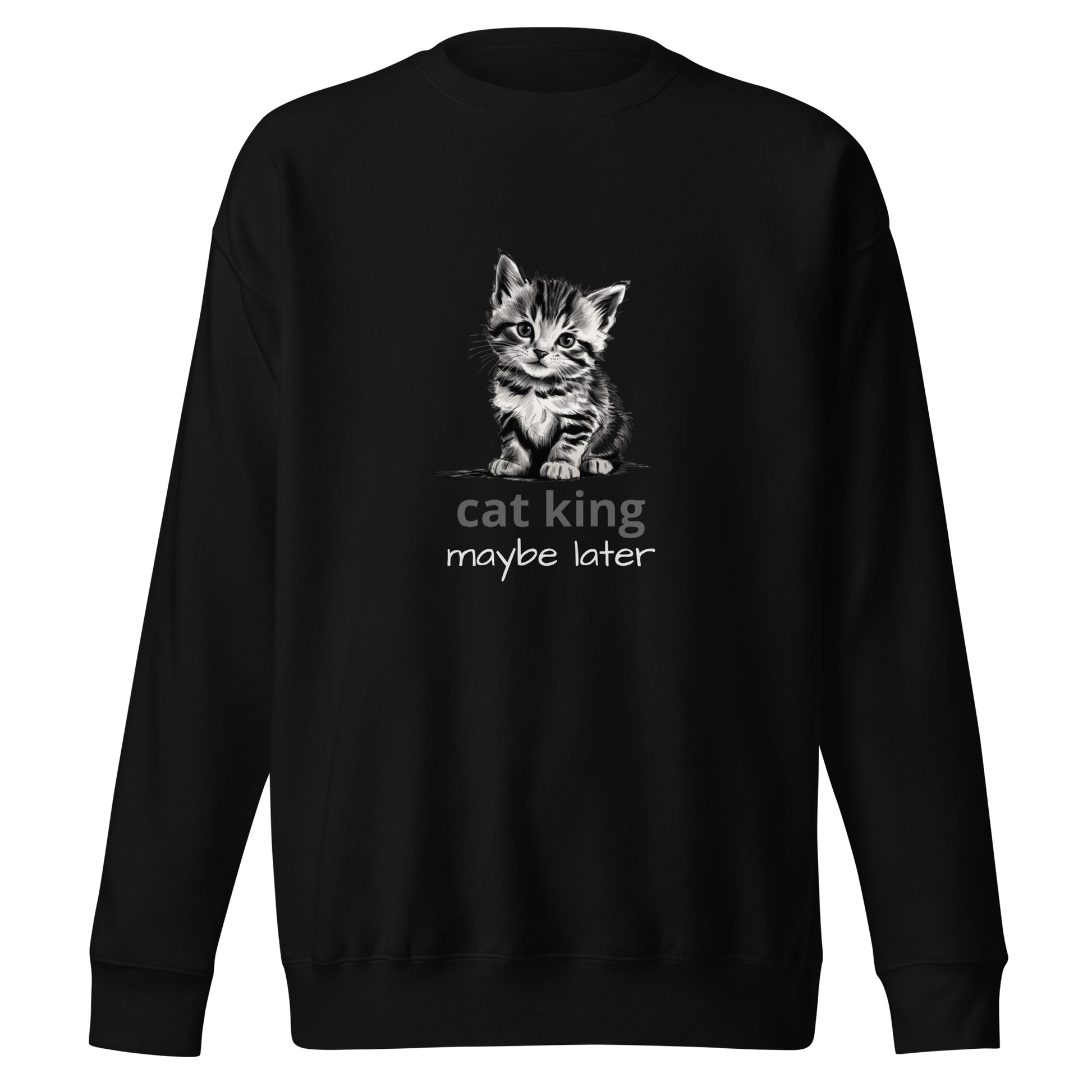 Cute Cat Unisex Premium Sweatshirt - Adorable Feline Design