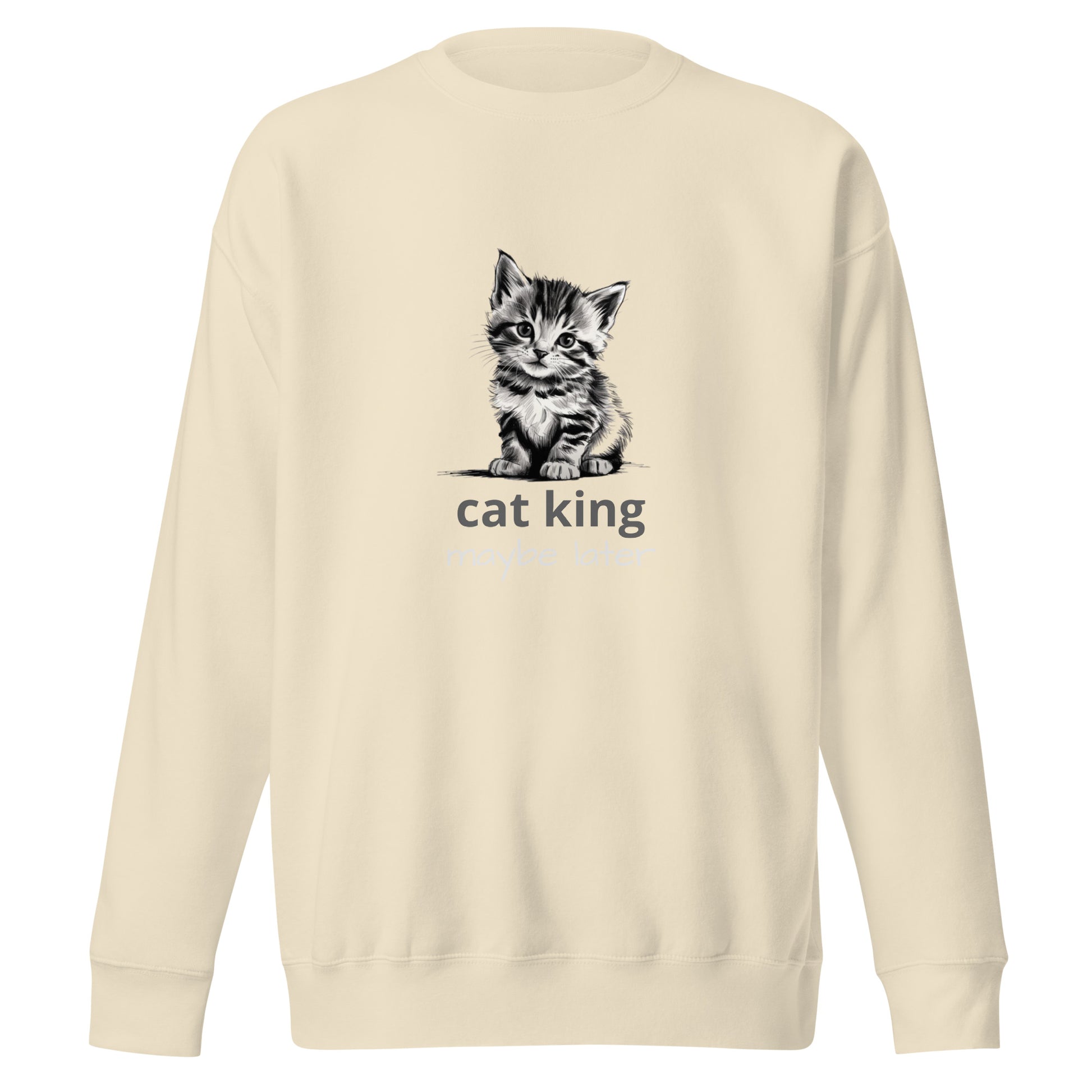 Cute Cat Unisex Premium Sweatshirt - Adorable Feline Design