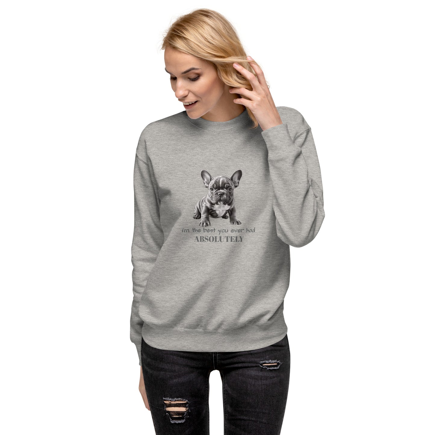 Pug Unisex Premium Sweatshirt - Cute Pug Design Hoodie