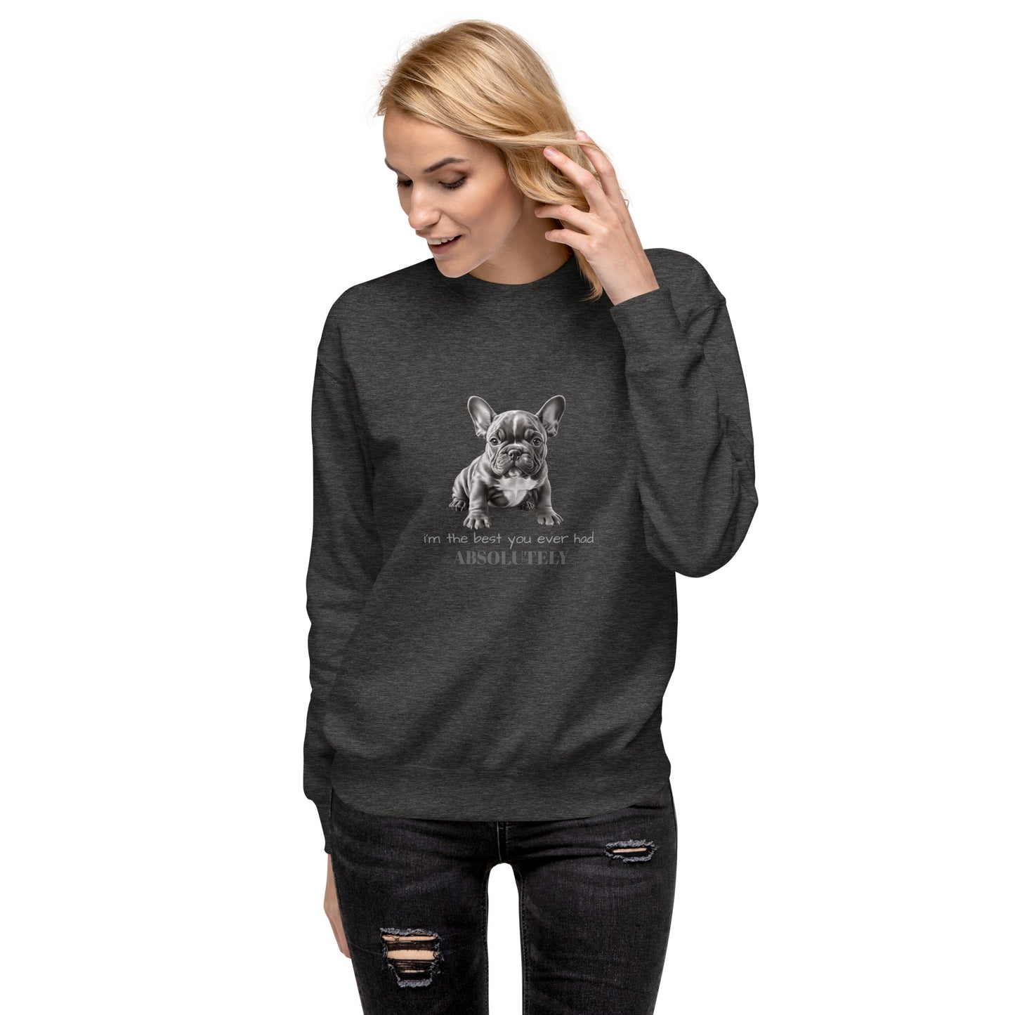 Pug Unisex Premium Sweatshirt - Cute Pug Design Hoodie