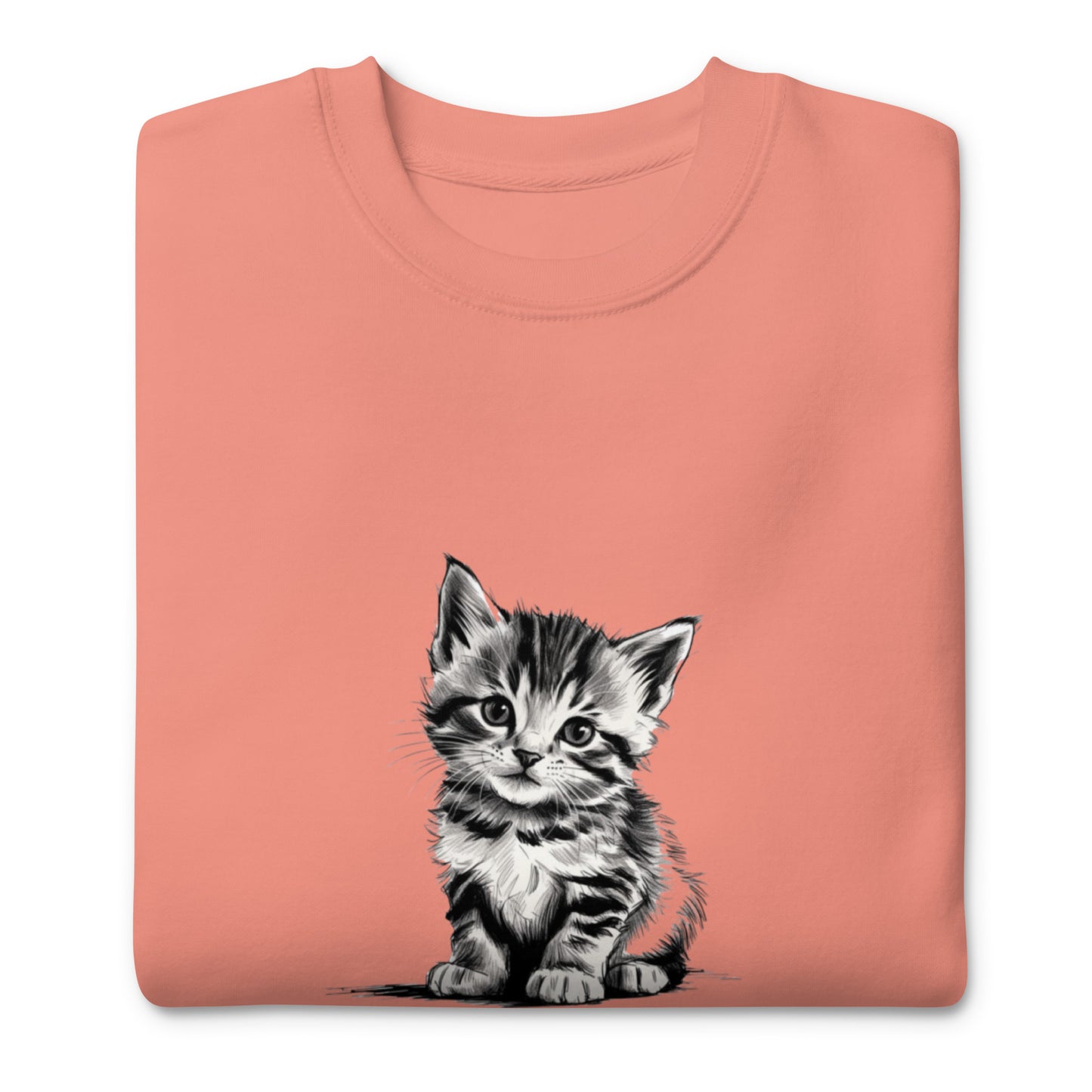 Cute Cat Unisex Premium Sweatshirt - Adorable Feline Design