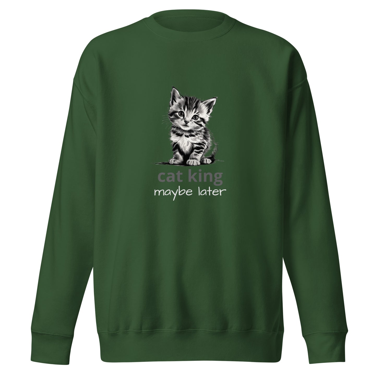 Cute Cat Unisex Premium Sweatshirt - Adorable Feline Design