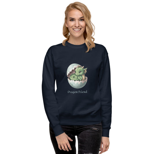 Unisex Premium Sweatshirt Dragon Friend - Fantasy Comfort Wear