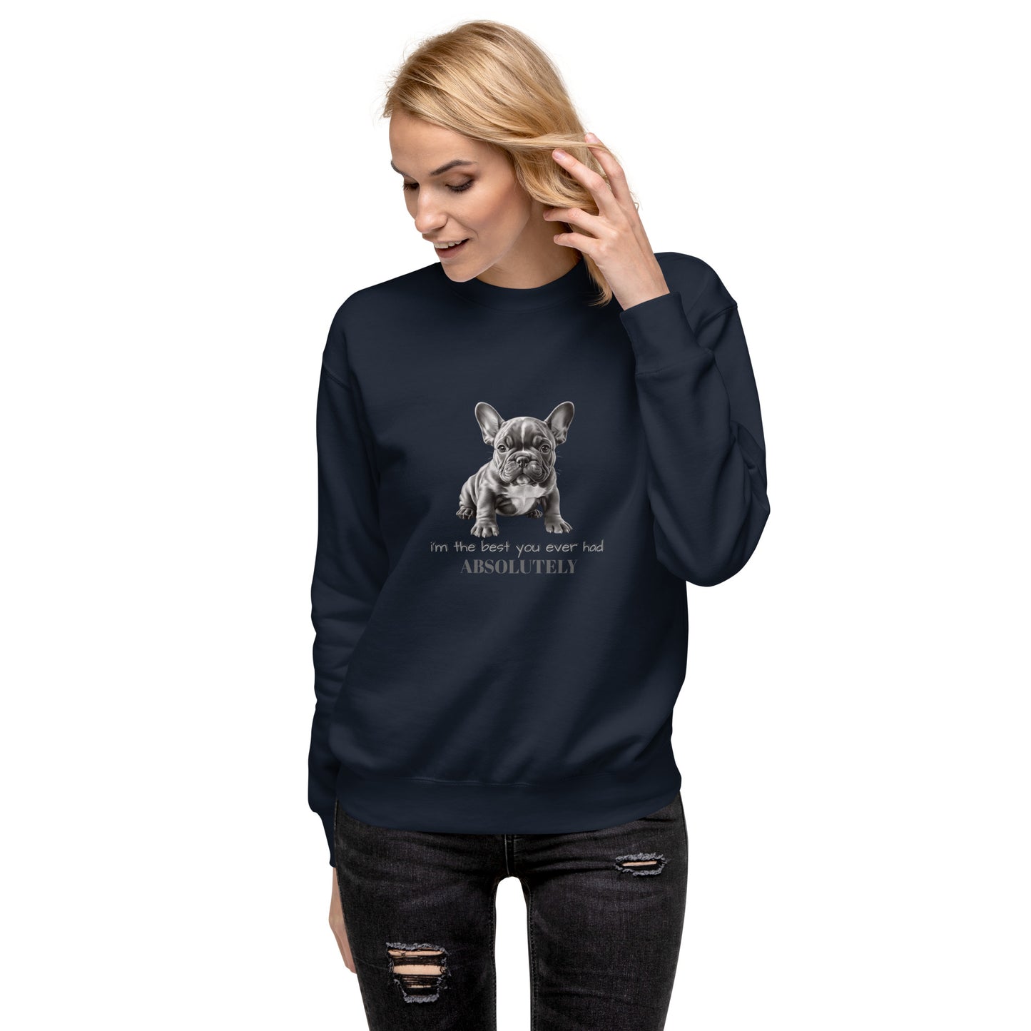 Pug Unisex Premium Sweatshirt - Cute Pug Design Hoodie