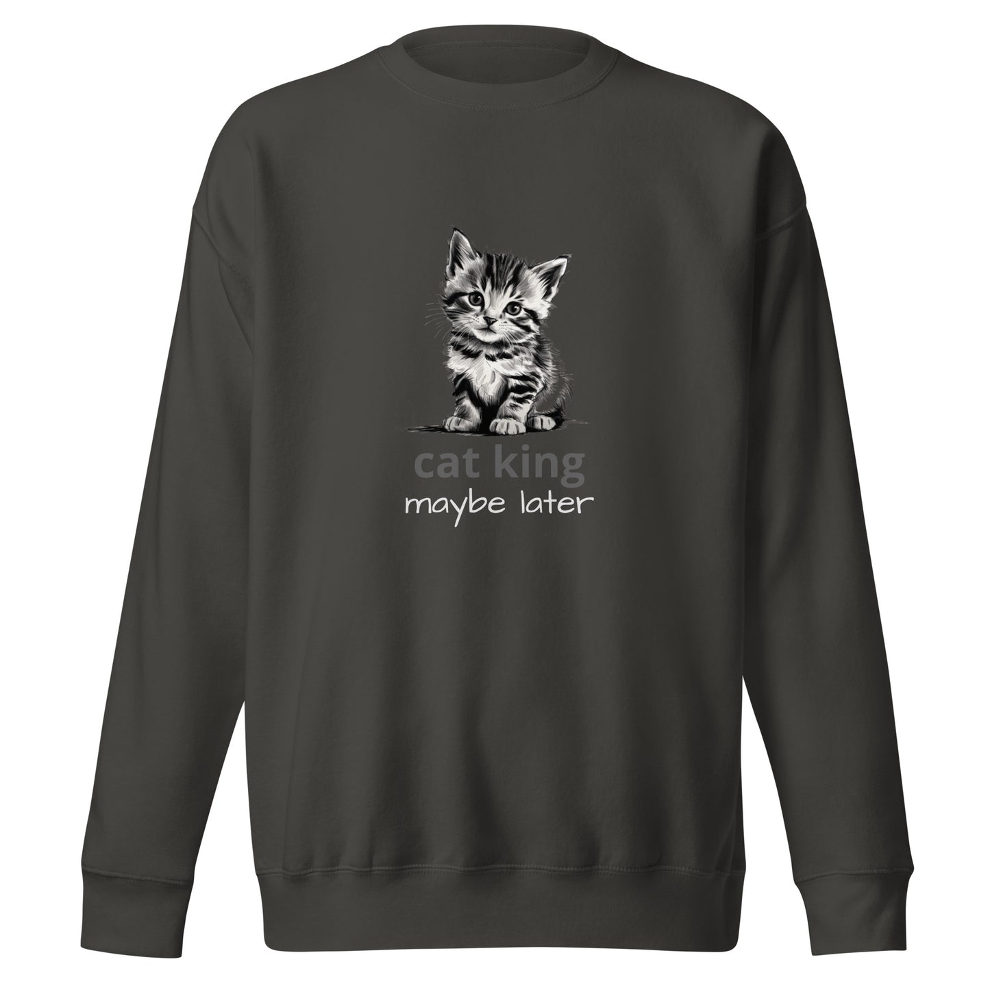 Cute Cat Unisex Premium Sweatshirt - Adorable Feline Design