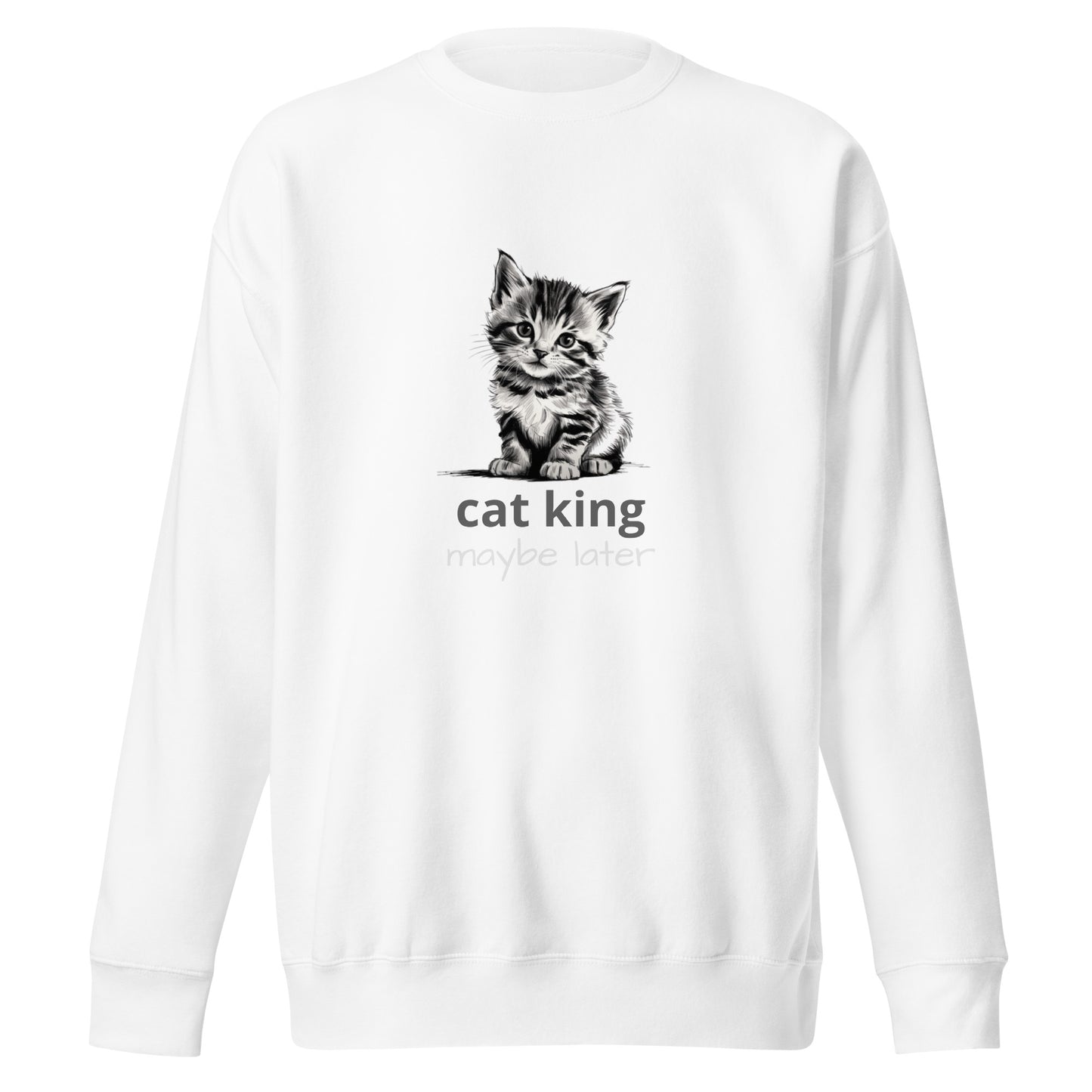 Cute Cat Unisex Premium Sweatshirt - Adorable Feline Design