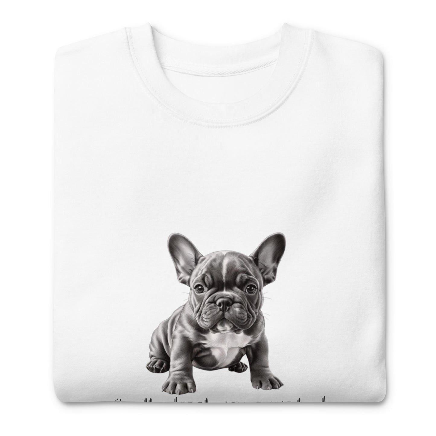 Pug Unisex Premium Sweatshirt - Cute Pug Design Hoodie