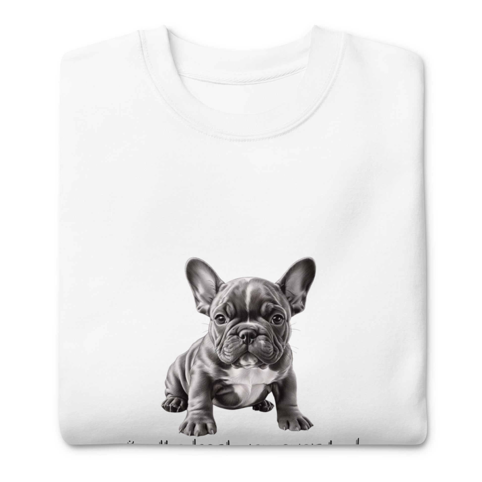 Pug Unisex Premium Sweatshirt - Cute Pug Design Hoodie