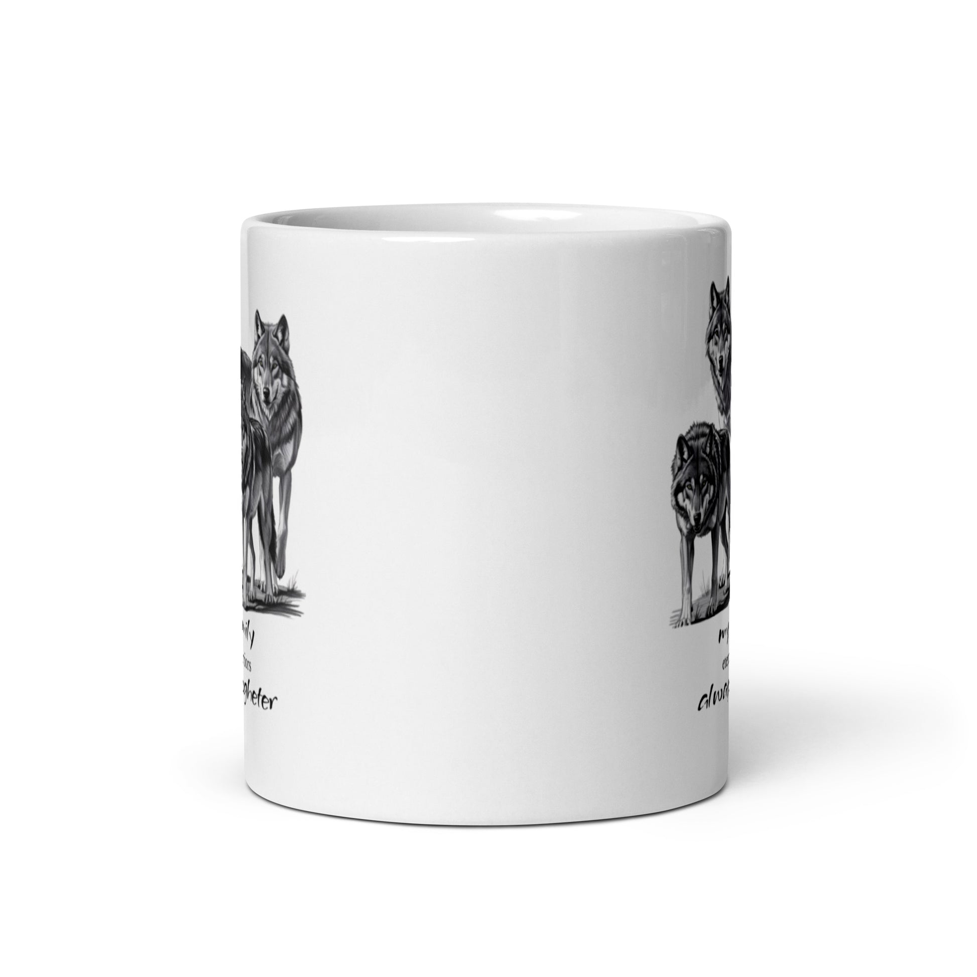 Wolves Glossy Mug - Wildlife Animal Print